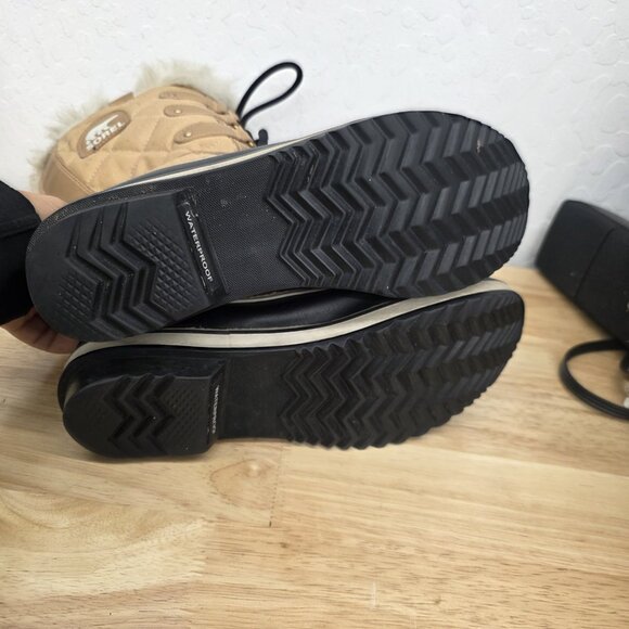 Sorel Tofino Winter Faux Fur Tall Tan Black Snow Boots NL1937-374 Wmn Size 9.5 - Picture 5 of 11